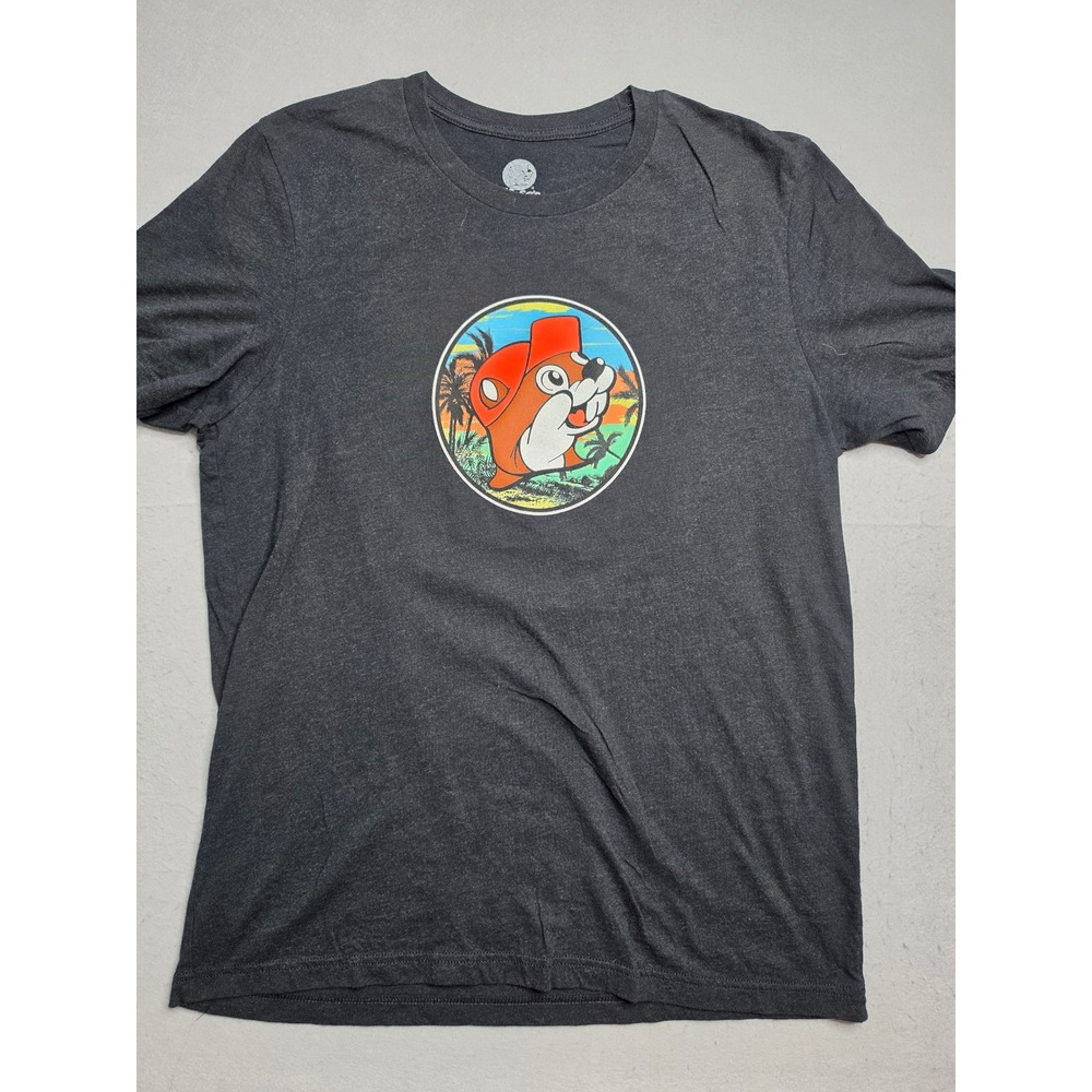 Buc-ees T-Shirt Men L Black Volkswagen Bug Sunset Tropical Always Is A Good Idea